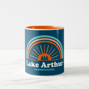 Lake Arthur Pennsylvania Rainbow Two-Tone Coffee Mug