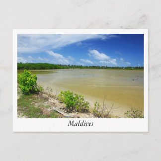 Lake at Kulhuduhfushi Island Maldives Postcard