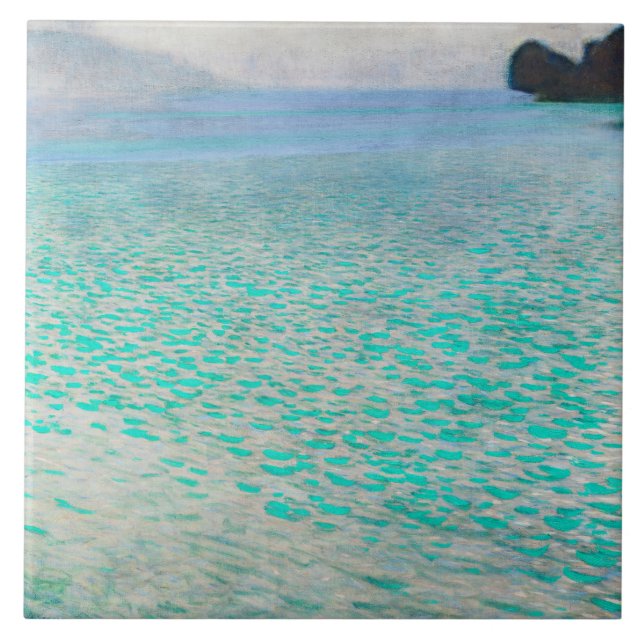 Lake Atter, Gustav Klimt Ceramic Tile (Front)