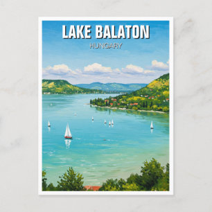 Lake Balaton Hungary Travel Postcard