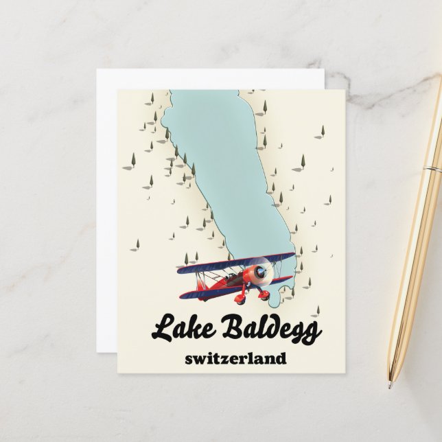 lake Baldegg switzerland map (Front/Back In Situ)