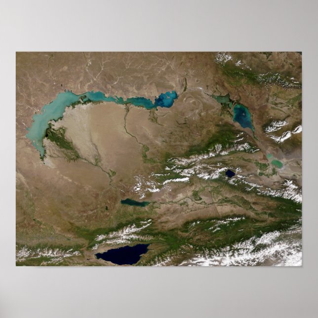 Lake Balkhash in eastern Kazakhstan Poster (Front)