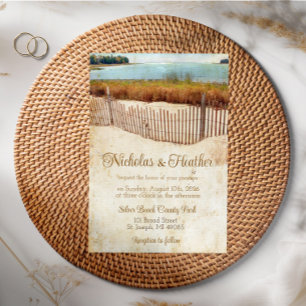 Lake Beach Summer Wedding Invitation