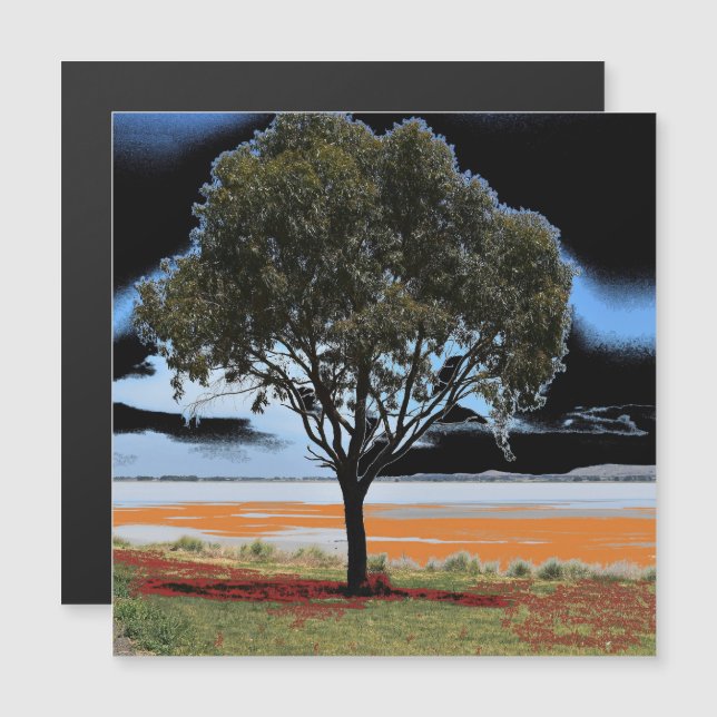 Lake Beeac Solo Tree Magnetic Card (Front/Back)