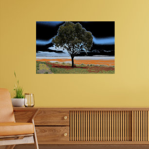 Lake Beeac Solo Tree Poster