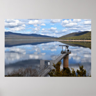 Lake Bellfield Clouds on Still Water Poster