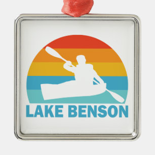 Lake Benson North Carolina Kayak Metal Ornament
