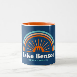 Lake Benson North Carolina Rainbow Two-Tone Coffee Mug