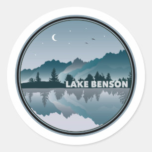 Lake Benson North Carolina Reflection Classic Round Sticker