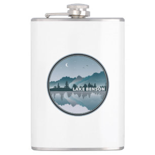 Lake Benson North Carolina Reflection Hip Flask