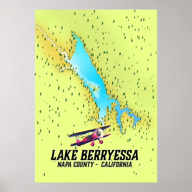 lake berryessa Napa County, California Poster (Front)