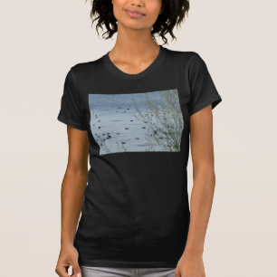 Lake Birds Womens Twofer Sheer T-Shirt
