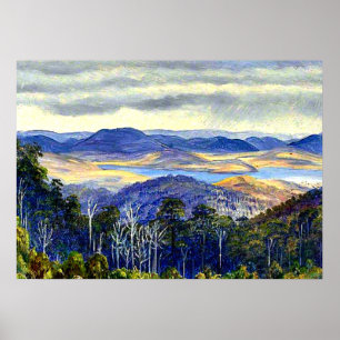 Lake Biwa, Japan - landscape painting Poster