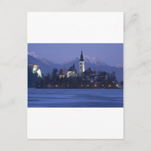 Lake Bled at Dusk Postcard