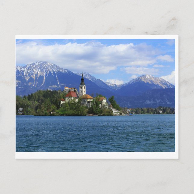 Lake Bled Island - the Treasure of Slovenia Postcard (Front)