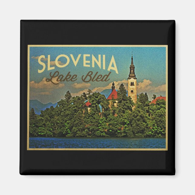 Lake Bled Slovenia Magnet (Front)