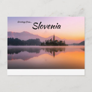 Lake Bled Slovenia Post Card