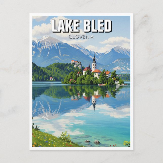 Lake Bled Slovenia Postcard (Front)