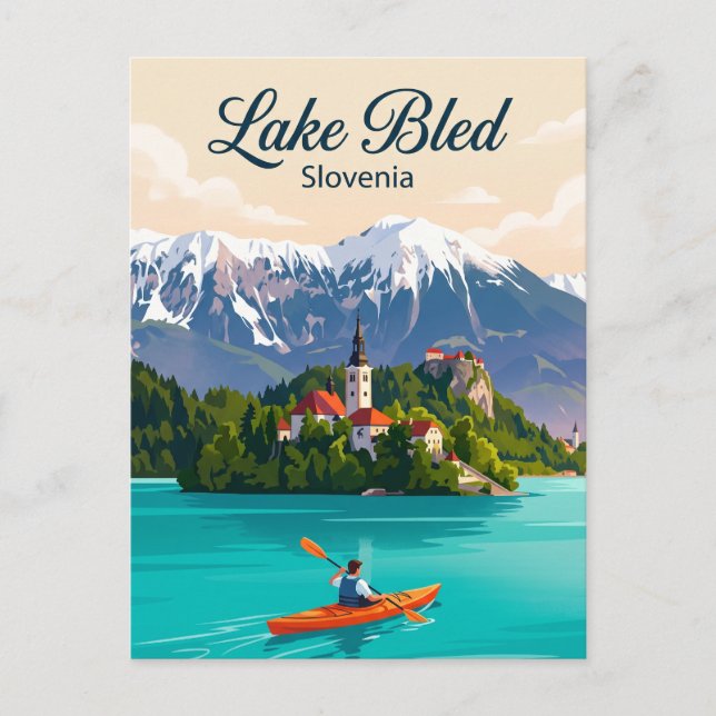 Lake Bled Slovenia Postcard (Front)
