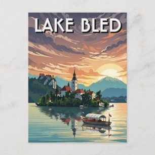 Lake Bled Slovenia Postcard