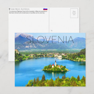 Lake Bled, Slovenia Travel Postcard