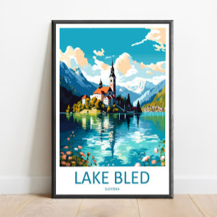 Lake Bled Travel Print Lake Bled Home Décor Slove