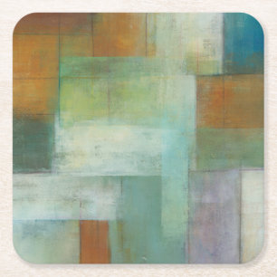 Lake Blue Essence II Square Paper Coaster