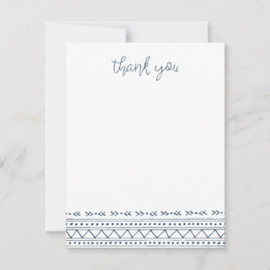 Lake Blue Modern Boho Thank You Card