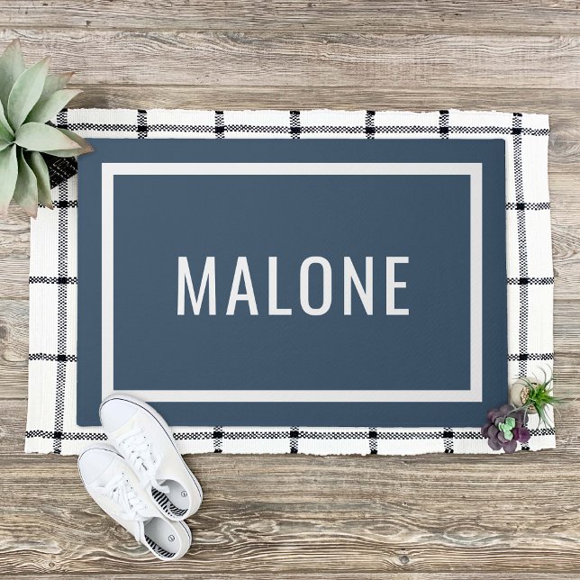 Lake Blue Personalised Family Name Doormat (Creator Uploaded)