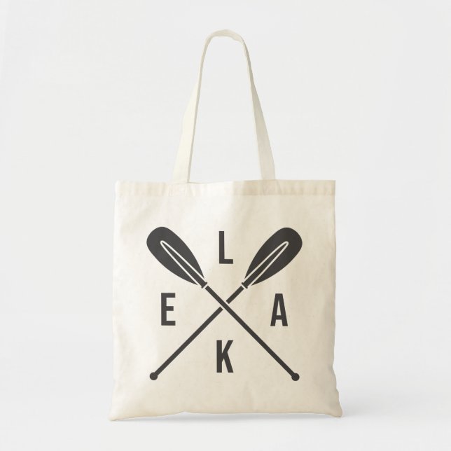 Lake Boat Paddles Tote Bag (Front)