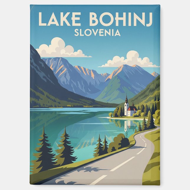 Lake Bohinj Slovenia Magnet (Front)