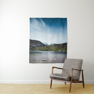 Lake Bohinj with Alps in Slovenia Tapestry