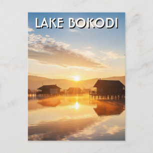 Lake Bokodi Hungary Sunset Postcard