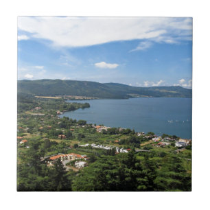 Lake Bracciano panoramic view Tile
