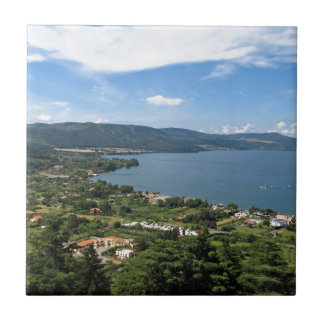 Lake Bracciano panoramic view Tile