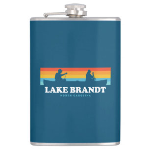 Lake Brandt North Carolina Canoe Hip Flask