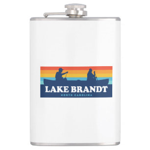 Lake Brandt North Carolina Canoe Hip Flask