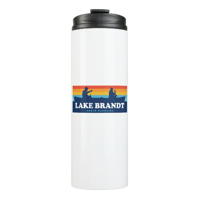 Lake Brandt North Carolina Canoe Thermal Tumbler (Front)