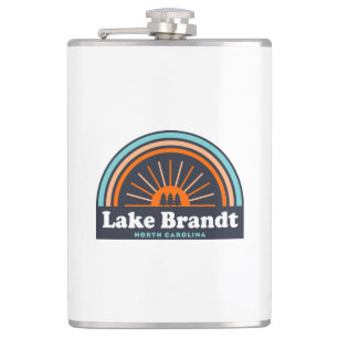 Lake Brandt North Carolina Rainbow Hip Flask