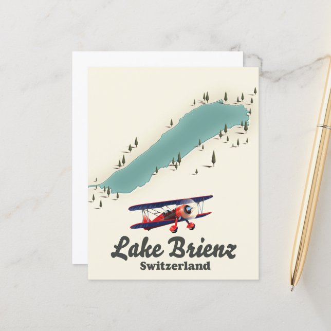 Lake Brienz Switzerland map (Front/Back In Situ)
