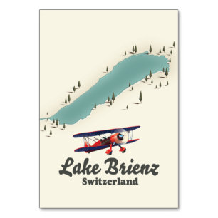 Lake Brienz Switzerland map Table Number