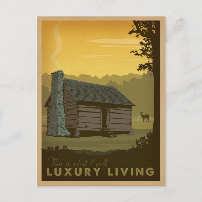 Lake Cabin - Luxury Living Postcard (Front)