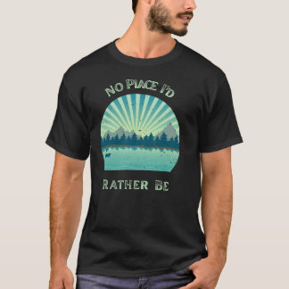 Lake Canoe Sunrise Rather Be Tee | Camping Outdoor