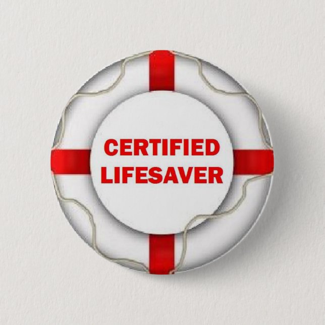 Lake Certified Lifesaver 6 Cm Round Badge (Front)