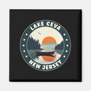 Lake Ceva New Jersey Sunset T Shirt Magnet