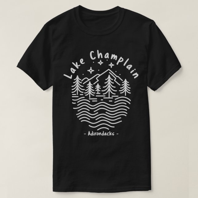 Lake Champlain Adirondack Mountains  T-Shirt (Design Front)