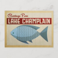 Lake Champlain Fish Vintage Travel