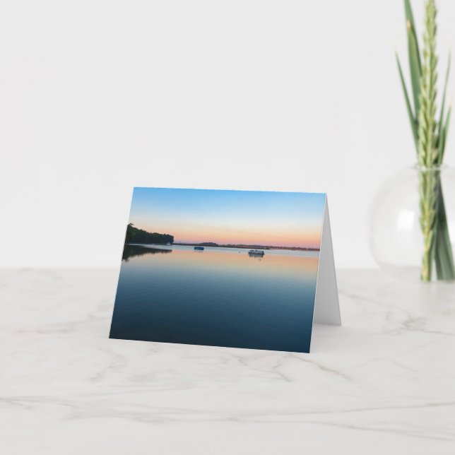 lake champlain sunrise in saint albans bay thank you card (Front)