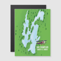 Lake Champlain USA Canada Map poster