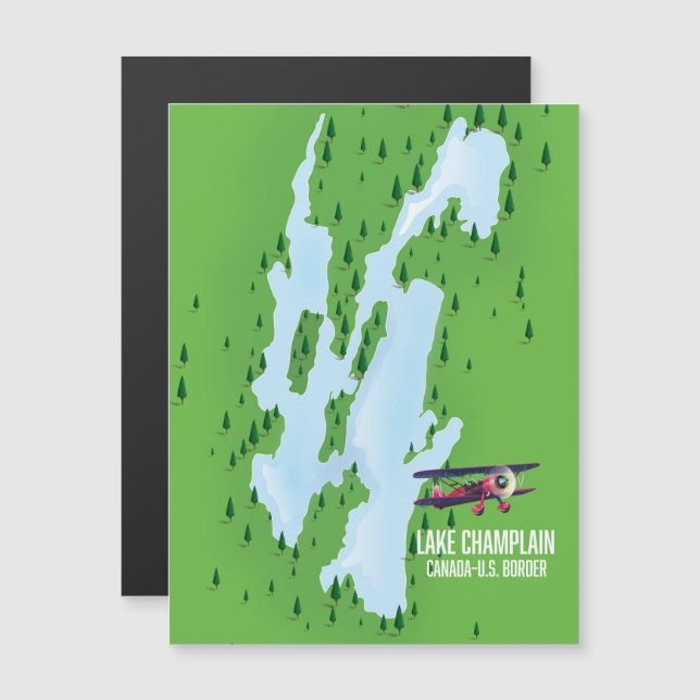 Lake Champlain USA Canada Map poster (Front/Back)